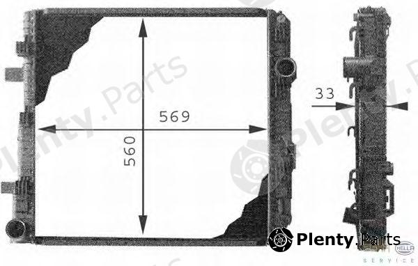  HELLA part 8MK376721-241 (8MK376721241) Radiator, engine cooling