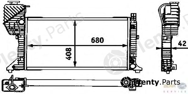  HELLA part 8MK376721-441 (8MK376721441) Radiator, engine cooling