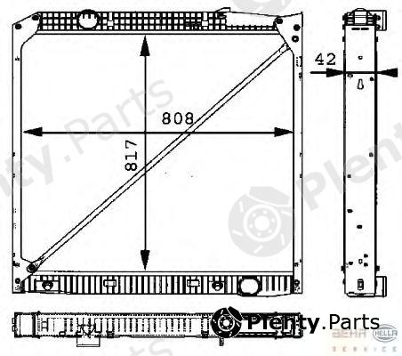  HELLA part 8MK376721-451 (8MK376721451) Radiator, engine cooling
