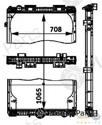  HELLA part 8MK376721-471 (8MK376721471) Radiator, engine cooling