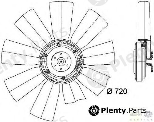  HELLA part 8MV376727-091 (8MV376727091) Fan, radiator