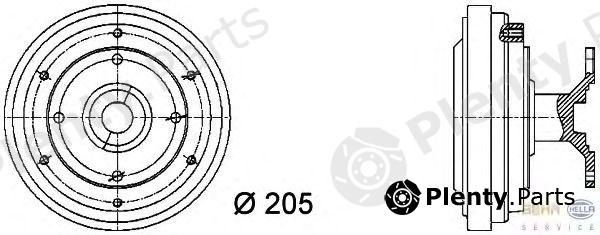  HELLA part 8MV376731-431 (8MV376731431) Clutch, radiator fan