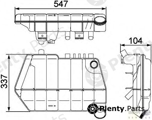  HELLA part 8MA376731-631 (8MA376731631) Expansion Tank, coolant