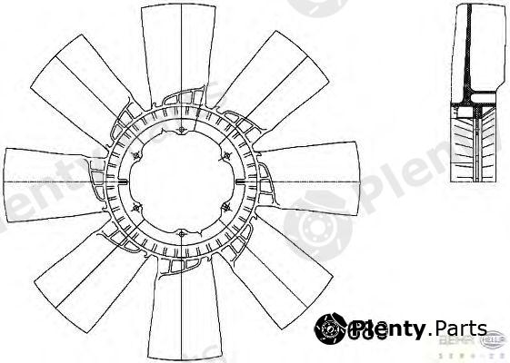  HELLA part 8MV376733-271 (8MV376733271) Fan Wheel, engine cooling
