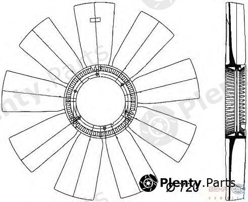  HELLA part 8MV376733-291 (8MV376733291) Fan Wheel, engine cooling