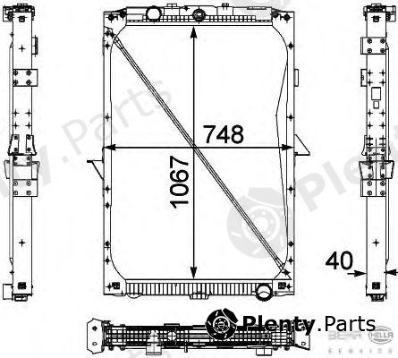  HELLA part 8MK376733-711 (8MK376733711) Radiator, engine cooling