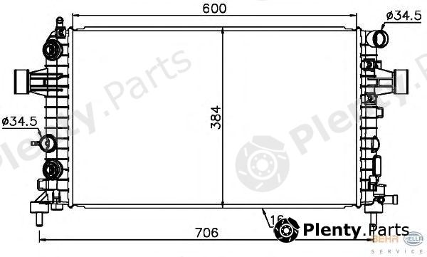  HELLA part 8MK376745-771 (8MK376745771) Radiator, engine cooling