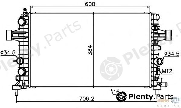  HELLA part 8MK376754-081 (8MK376754081) Radiator, engine cooling