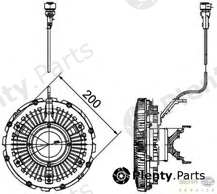  HELLA part 8MV376757-111 (8MV376757111) Clutch, radiator fan