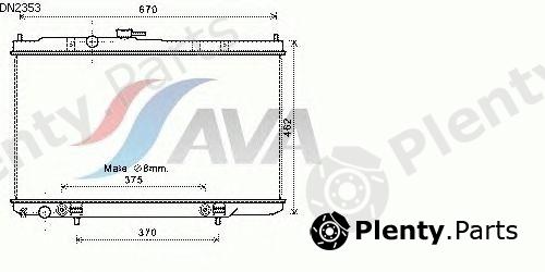  AVA QUALITY COOLING part DN2353 Radiator, engine cooling