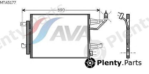 AVA QUALITY COOLING part MTA5177 Condenser, air conditioning