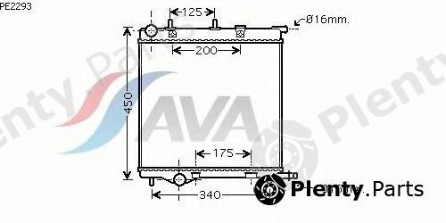  AVA QUALITY COOLING part PE2293 Radiator, engine cooling