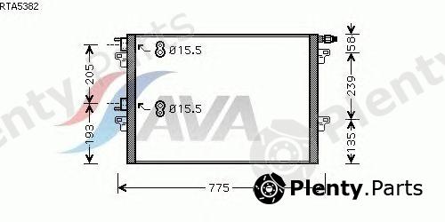  AVA QUALITY COOLING part RTA5382 Condenser, air conditioning