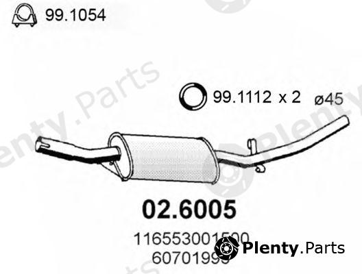  ASSO part 02.6005 (026005) Middle Silencer