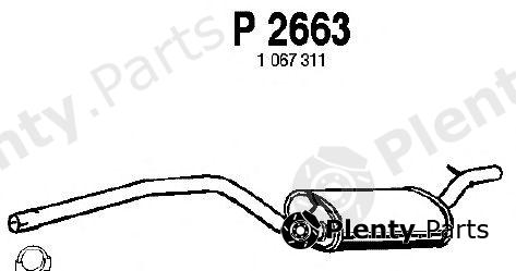  FENNO part P2663 Middle Silencer