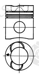  KOLBENSCHMIDT part 90737600 Piston