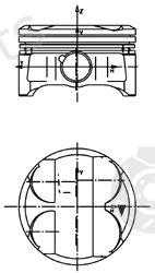  KOLBENSCHMIDT part 40086610 Piston