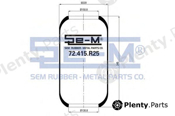  SEM LASTIK part 72.415.R25 (72415R25) Boot, air suspension