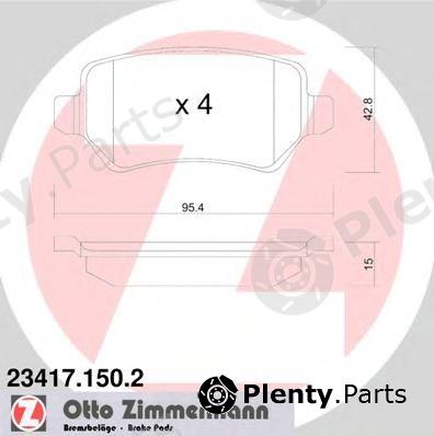 ZIMMERMANN part 23417.150.2 (234171502) Brake Pad Set, disc brake