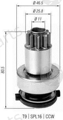  MAGNETI MARELLI part 940113020385 Pinion, starter
