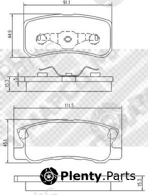  MAPCO part 6752 Brake Pad Set, disc brake
