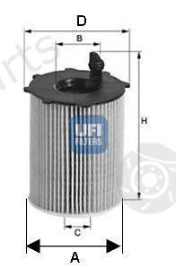  UFI part 25.084.00 (2508400) Oil Filter