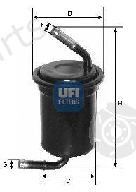  UFI part 3166400 Fuel filter