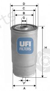  UFI part 2437901 Fuel filter