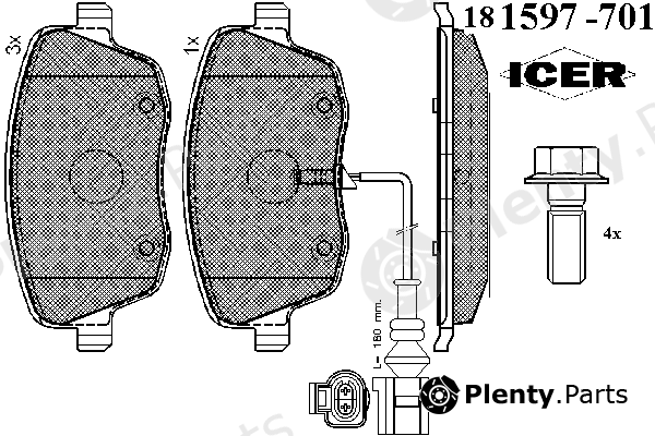  ICER part 181597701 Brake Pad Set, disc brake