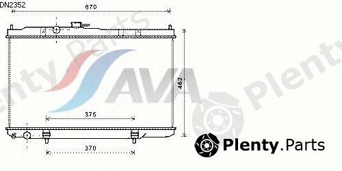  AVA QUALITY COOLING part DN2352 Radiator, engine cooling