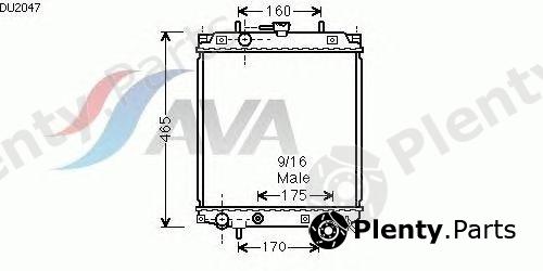  AVA QUALITY COOLING part DU2047 Radiator, engine cooling