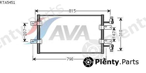  AVA QUALITY COOLING part RTA5451 Condenser, air conditioning