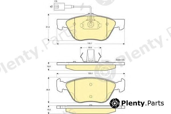  GIRLING part 6113622 Brake Pad Set, disc brake