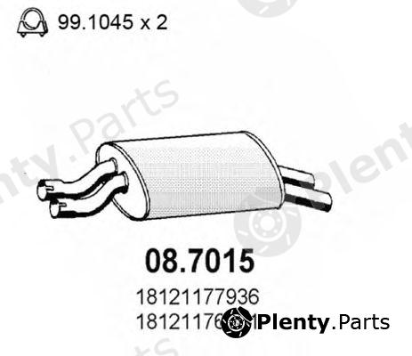  ASSO part 08.7015 (087015) End Silencer
