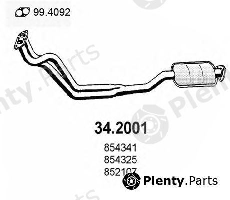  ASSO part 342001 Front Silencer