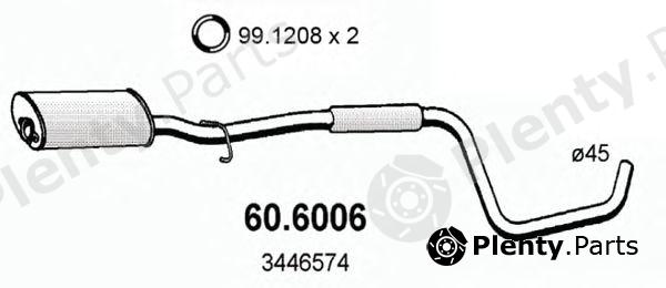  ASSO part 606006 Middle Silencer