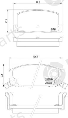  TEXTAR part 2175901 Brake Pad Set, disc brake