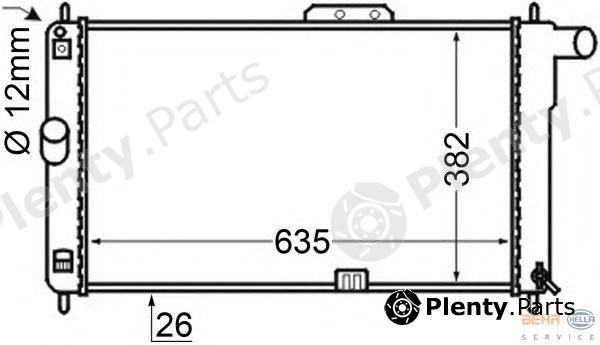  HELLA part 8MK376705-641 (8MK376705641) Radiator, engine cooling