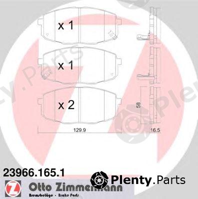  ZIMMERMANN part 239661651 Brake Pad Set, disc brake
