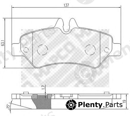  MAPCO part 6798 Brake Pad Set, disc brake