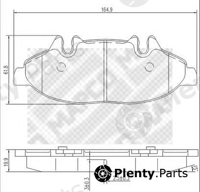  MAPCO part 6800 Brake Pad Set, disc brake