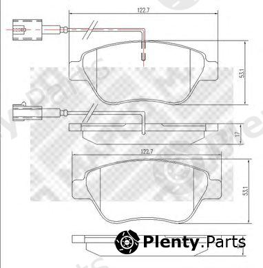  MAPCO part 6560 Brake Pad Set, disc brake