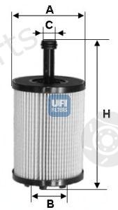  UFI part 2502300 Oil Filter