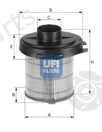  UFI part 2784502 Air Filter