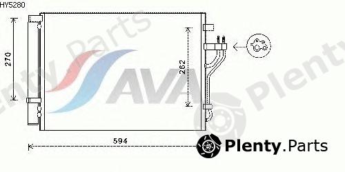  AVA QUALITY COOLING part HY5280 Condenser, air conditioning