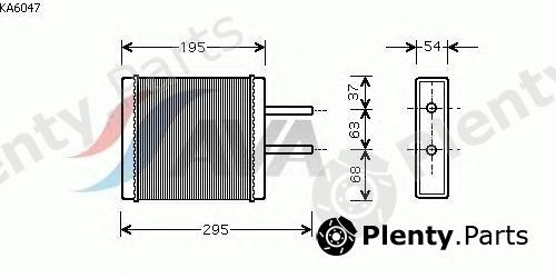  AVA QUALITY COOLING part KA6047 Heat Exchanger, interior heating