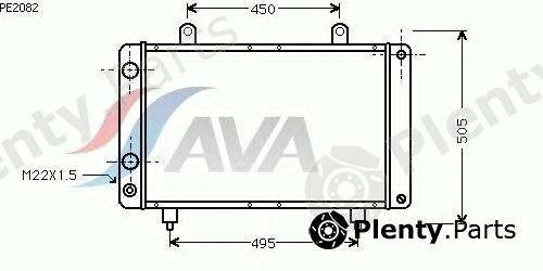  AVA QUALITY COOLING part PE2082 Radiator, engine cooling