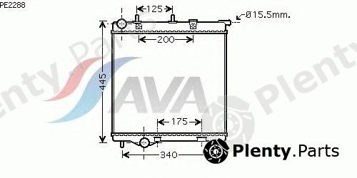  AVA QUALITY COOLING part PE2288 Radiator, engine cooling
