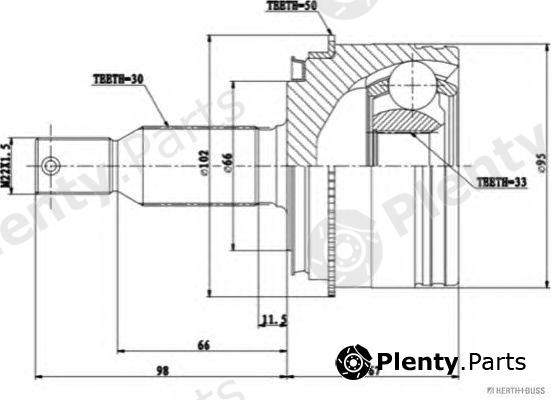  HERTH+BUSS JAKOPARTS part J2825136 Joint Kit, drive shaft