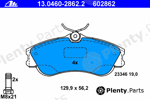  ATE part 13.0460-2862.2 (13046028622) Brake Pad Set, disc brake
